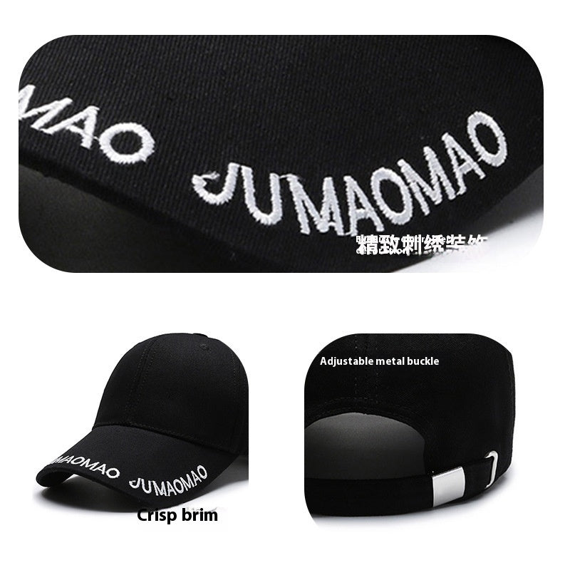 Summer Korean Style Embroidered Baseball Cap Men'S Solid Color