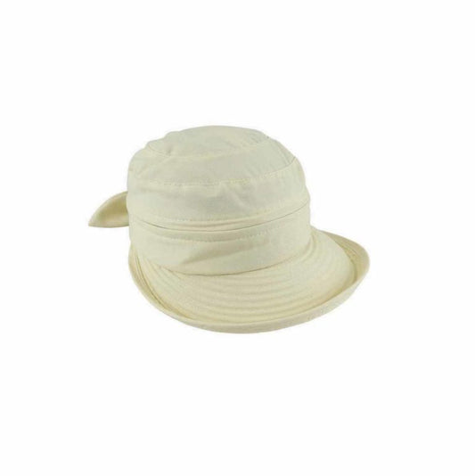 Dorothea Convertible Polycotton Cap and Visor with Removable Top and Velcro Strap