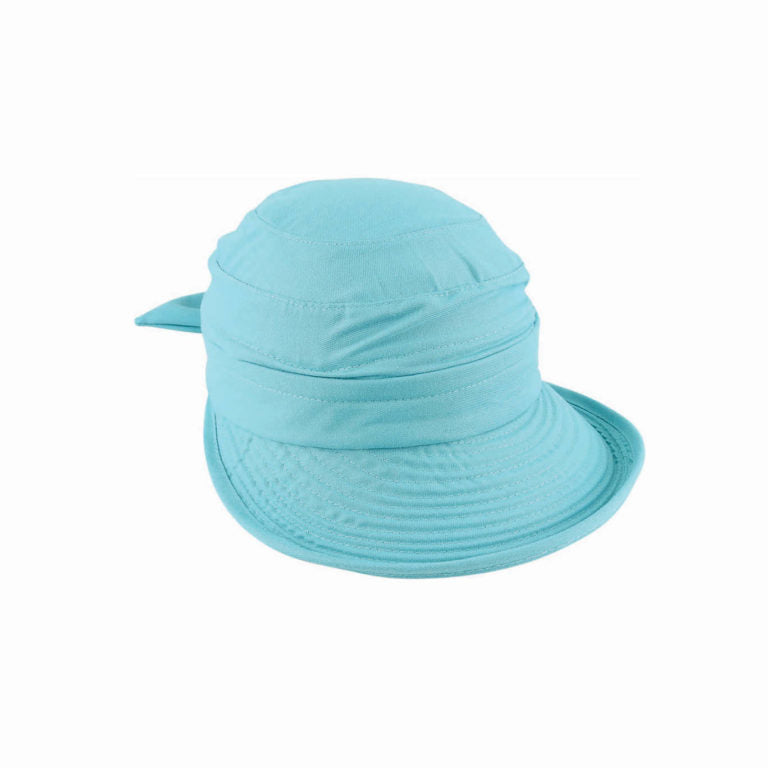Dorothea Convertible Polycotton Cap and Visor with Removable Top and Velcro Strap