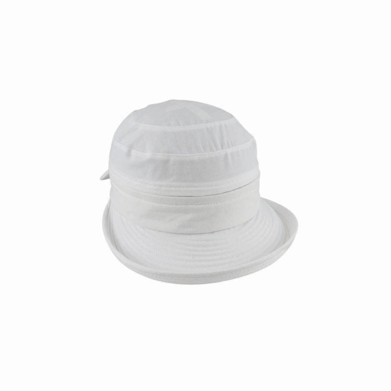 Dorothea Convertible Polycotton Cap and Visor with Removable Top and Velcro Strap