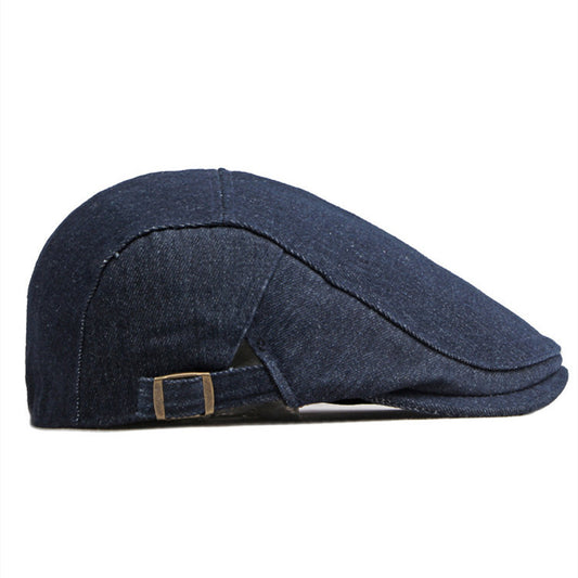 Simple Light Board Washed Denim Hat Men And Women All-match Retro Peaked Cap - Urban Caps