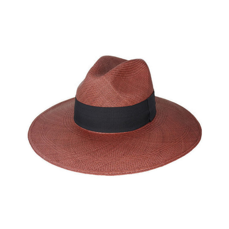 Harrington Wide Brim Fedora – Brisa Grade #3, Handwoven Toquilla Straw, 10cm Brim