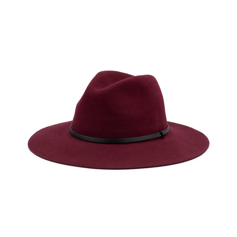 Edwina Fedora Hat – Australian Wool Felt, Faux Leather Band, Adjustable Fit