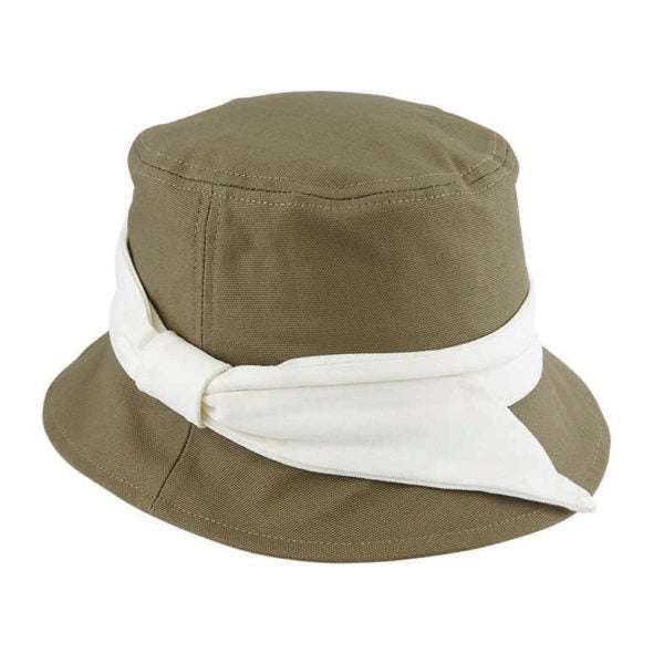 Hemp Blend Narrow Brim Sun Hat with Bow – UPF50+ Protection