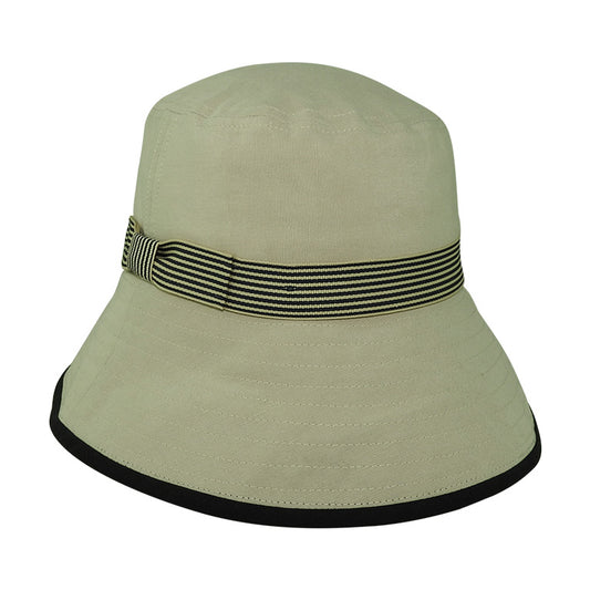 Hemp Blend Sun Hat with Striped Band – Lightweight Summer Hat