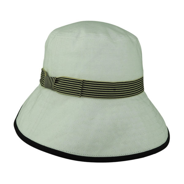 Hemp Blend Sun Hat with Striped Band – Lightweight Summer Hat