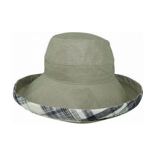Breton Hat – 100% Hemp with Check Underside
