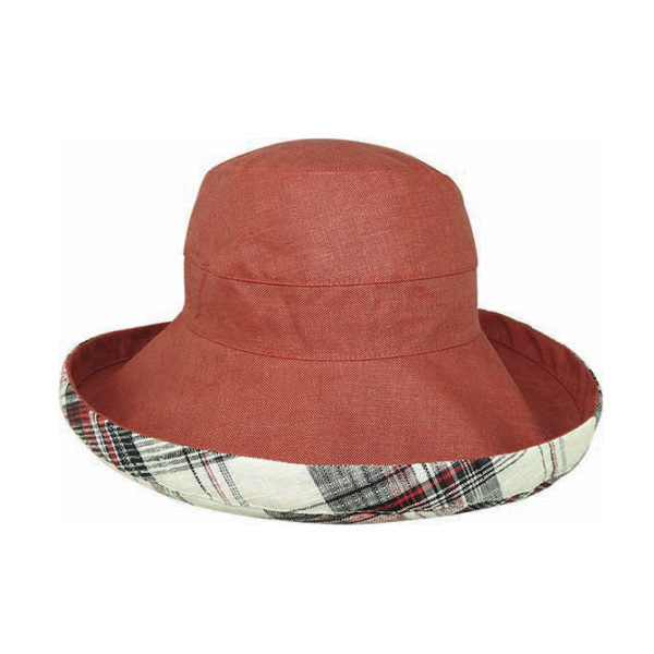 Breton Hat – 100% Hemp with Check Underside