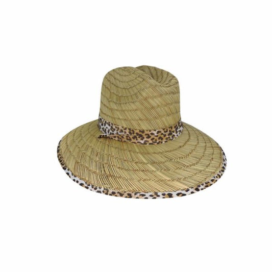 Lyndale Women’s Rush Straw Surf Hat with Wide Brim and Chin Tie