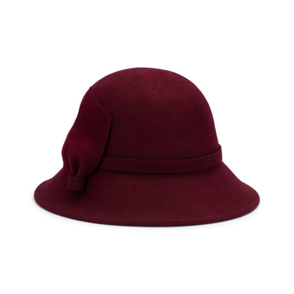 Luna Women's Australian Wool Felt Bell Cloche Hat with Adjustable Fit
