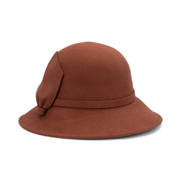Luna Women's Australian Wool Felt Bell Cloche Hat with Adjustable Fit