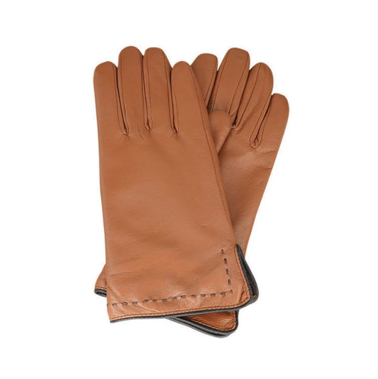 Idaho Sheepskin Leather Gloves – Contrast Stitch Trim, Winter Insulated