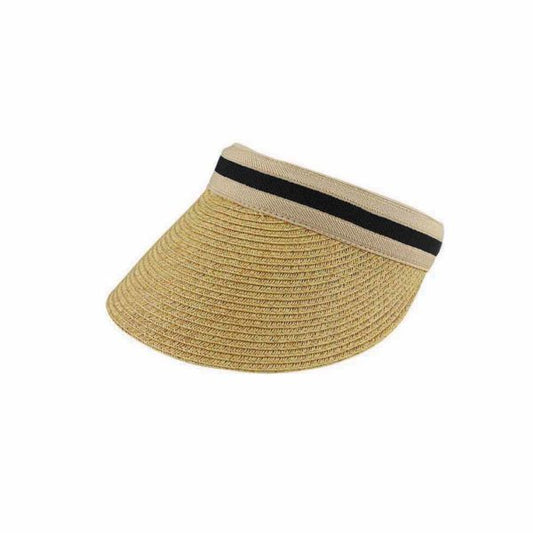 ZOE – Braided Paper Straw Visor with Wide Peak