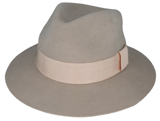 Wool Felt Fedora Hat with Raw Edge Brim – Savannah by Dot & Co.