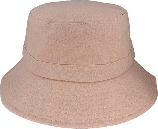 Unisex Linen Blend Bucket Hat – Packable Summer Hat with UPF 50+ Sun Protection