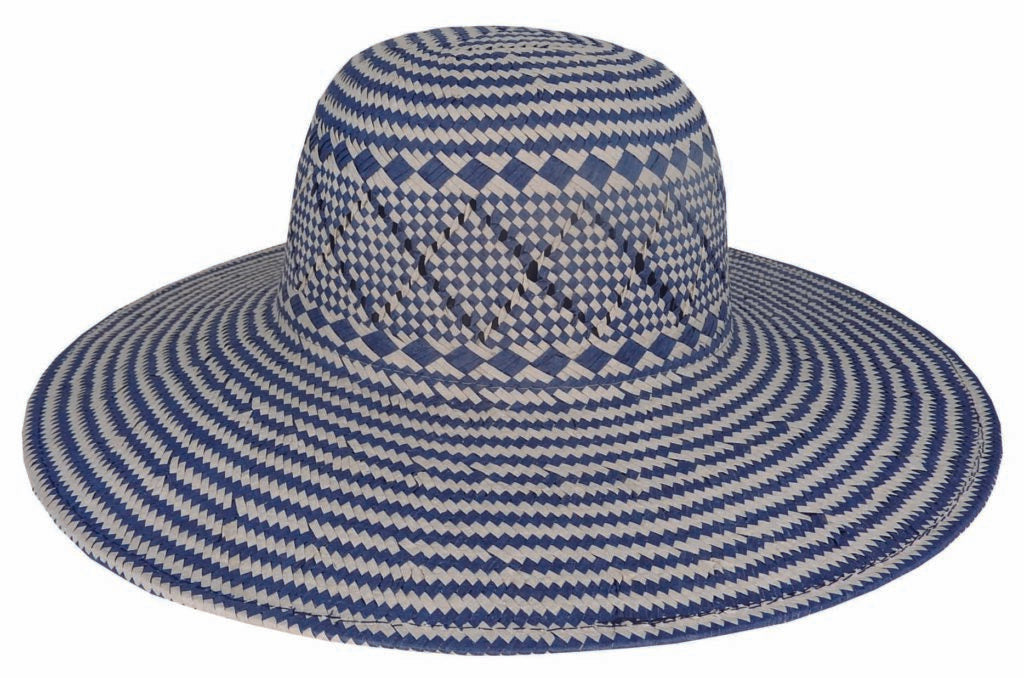 Women's Lightweight Pattern Weave Capeline Hat – Natural Toyo Straw with Wide Brim and UPF 50+ Sun Protection