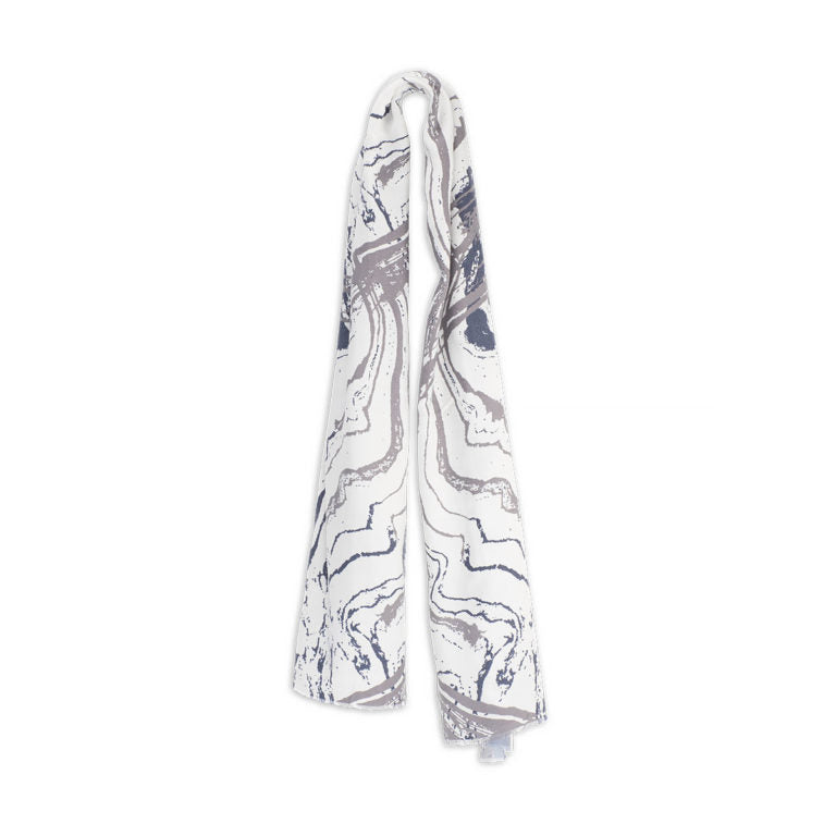 Crewe Marble Pattern Wide Dacron Scarf