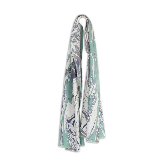 Crewe Marble Pattern Wide Dacron Scarf