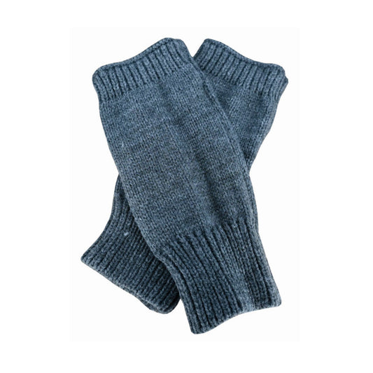 Astrid Acrylic Knit Hand Warmers with Ribbed Cuff – One Size