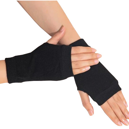 Astrid Acrylic Knit Hand Warmers with Ribbed Cuff – One Size