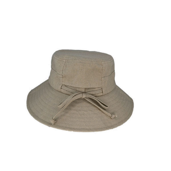 Linley Linen Blend Ponytail Hat with UPF 50+ Sun Protection and Adjustable Fit