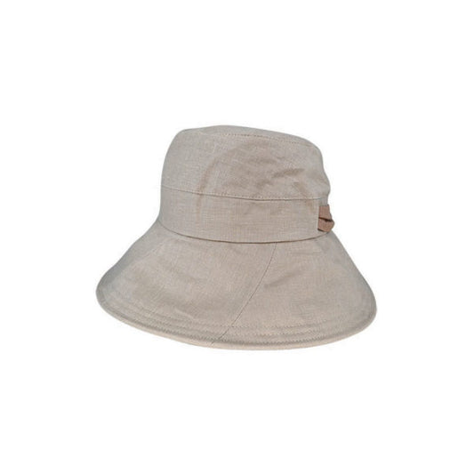 Kallista Women’s Hemp Sun Hat with Contrast Tie and Wide Brim – UPF50+ Protection