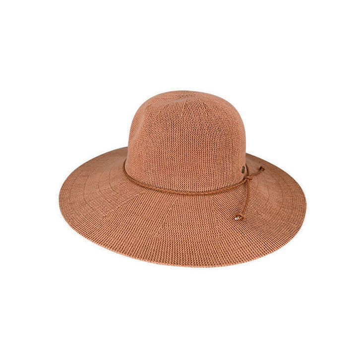 Molly – Crushable Cotton Knit Wide Brim Boho Hat with Sun Protection