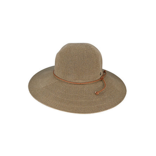 Molly – Crushable Cotton Knit Wide Brim Boho Hat with Sun Protection