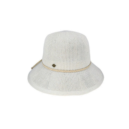 Henrietta Crushable Polyester Knit Facesaver Hat – Lightweight Sun Protection Travel Hat