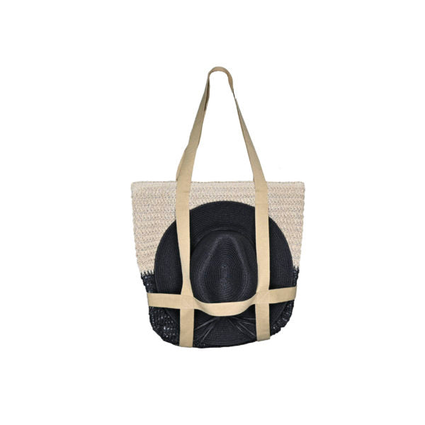 Maryknoll Women’s Braided Natural Fibre Fedora and Crochet Bag Set – UPF50+ Sun