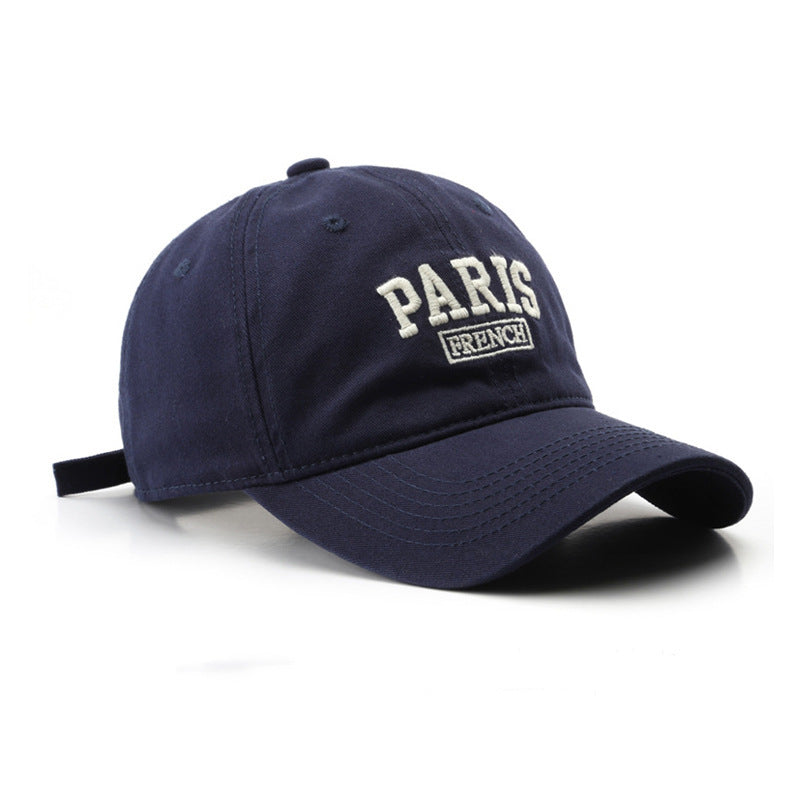 Personalized Washed Letters Embroidered Peaked Cap Outdoor Travel - Urban Caps