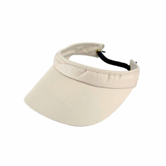 San Remo – Cotton Twill Visor with Elastic Twisted Shoelace Back