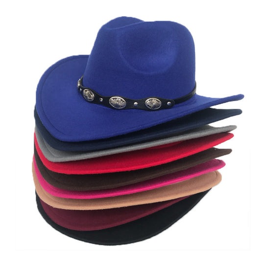 Punk Style Cowboy Hats And Felt For Men And Women - Urban Caps