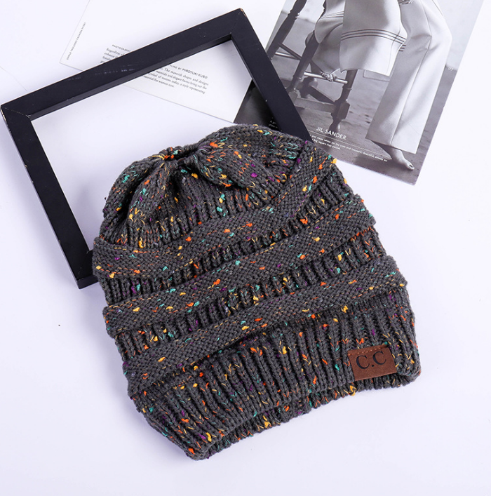 Cable Knit Fuzzy Lined High Bun Beanie - Urban Caps