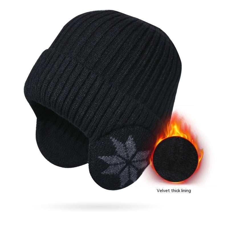 Thermal Knitting Woolen Cap Men's Fleece-lined Thickened Winter Trending Products - Urban Caps