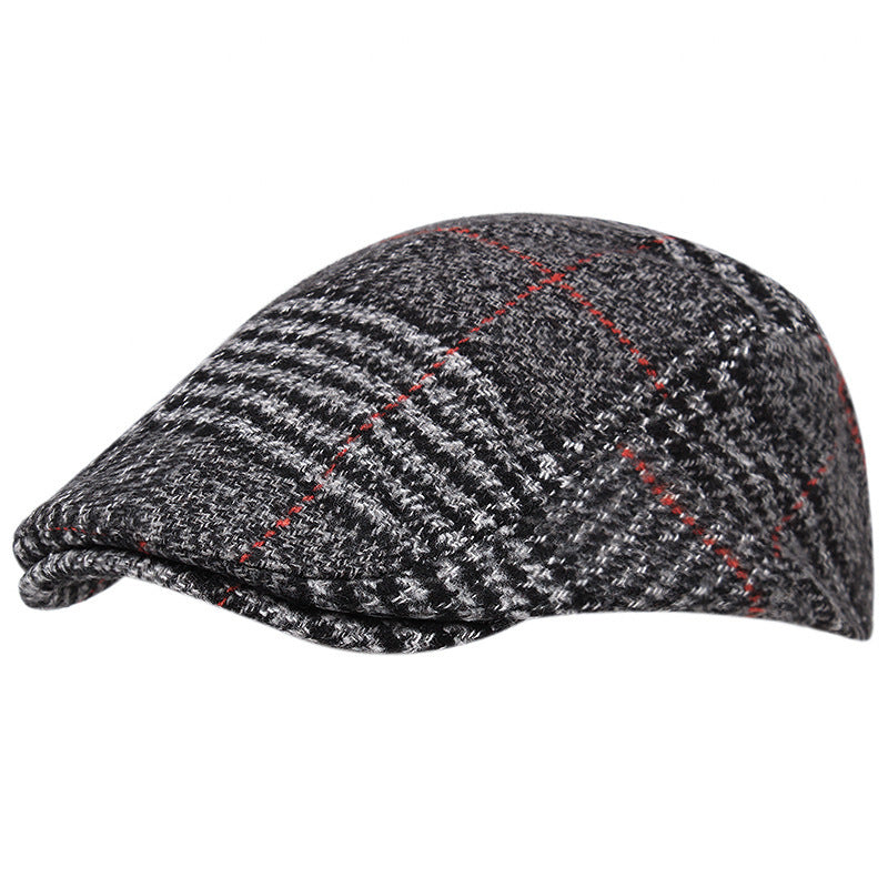 Linen Flat Top Newsboy Beret – Retro Short Brim Cap | One Size - Urban Caps