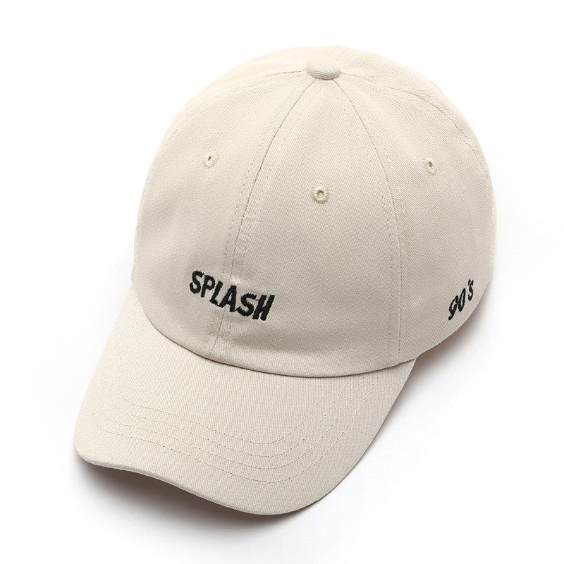 Korean Style Wild Cotton Embroidered Cap with Curved Brim