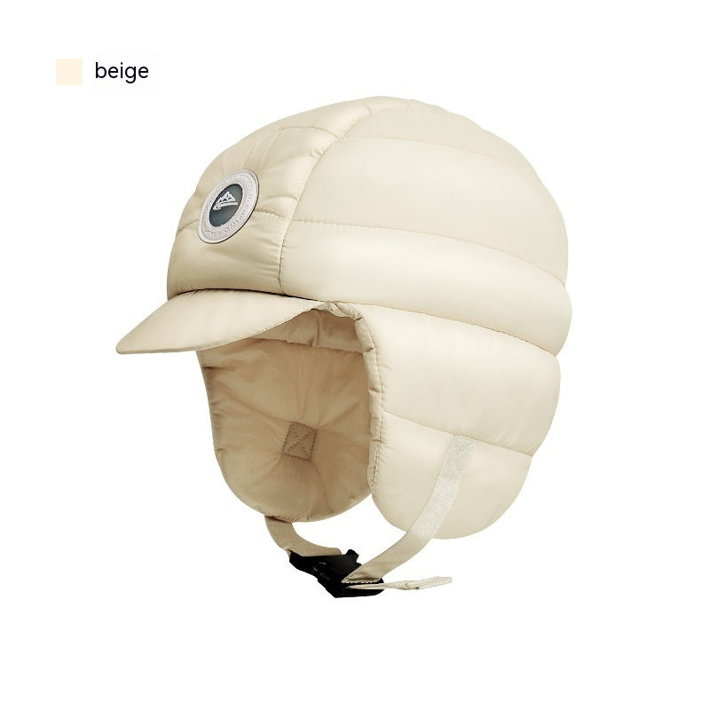 Down Plush Hat For Women Cycling Windproof Waterproof Ear Protection Warm Fashion Hats Winter Thicken Caps - Urban Caps