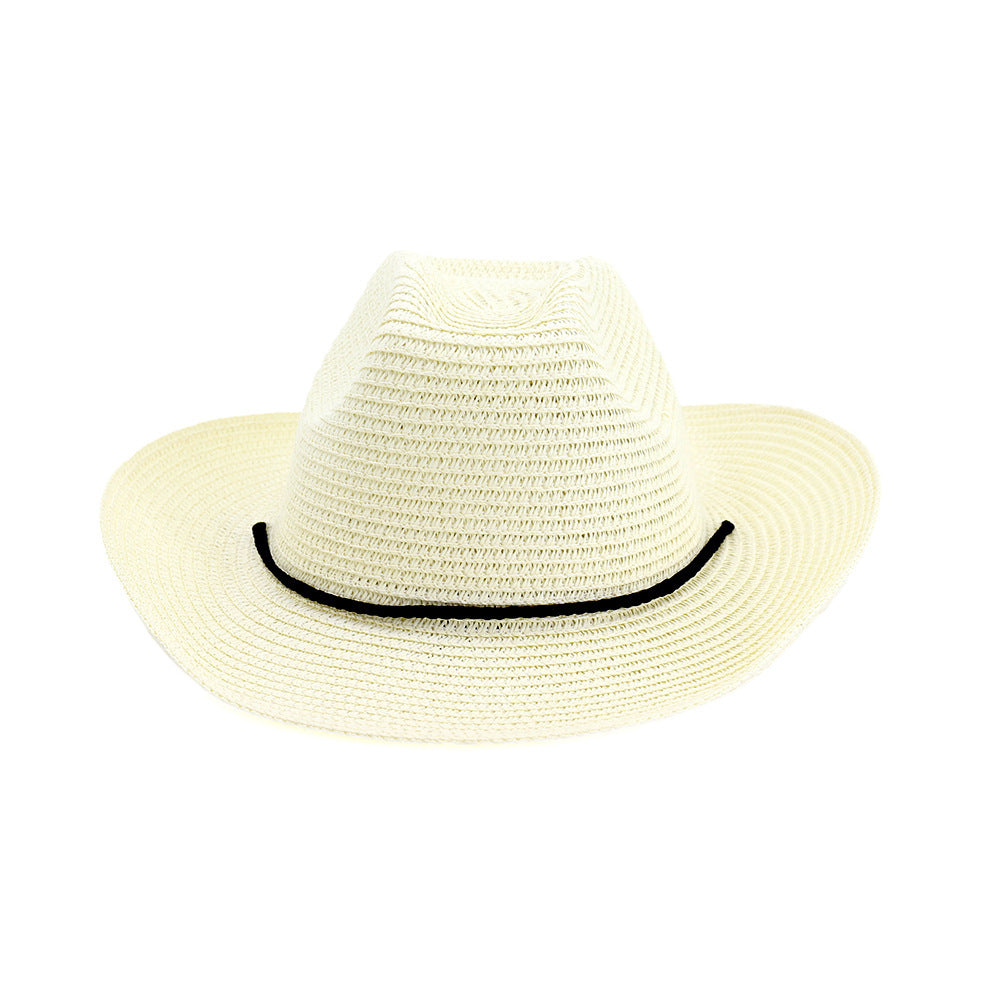Shade Outdoor Beach Big Brim Cowboy Straw Hat - Urban Caps