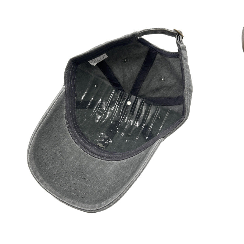 Washed Panda Embroidered Baseball Cap for Women Spring and Autumn