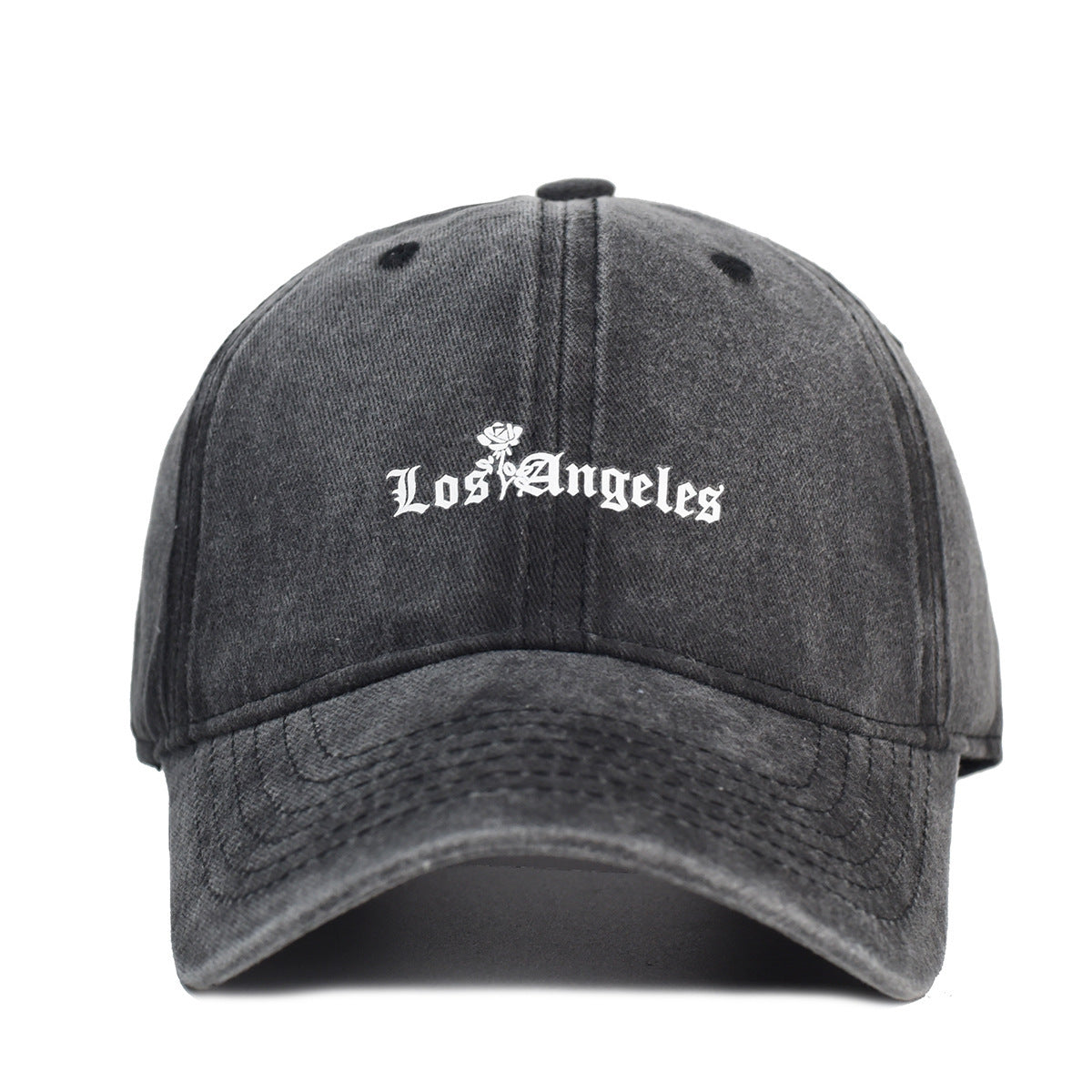 Washed Cotton Printed Hat Old Dad Hat - Urban Caps