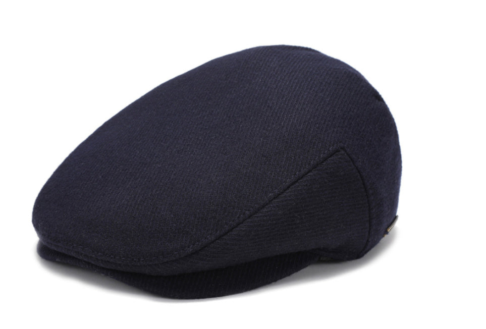 Retro Men’s Duckbill Cap – Adjustable Flat Beret for Spring, Autumn & Winter