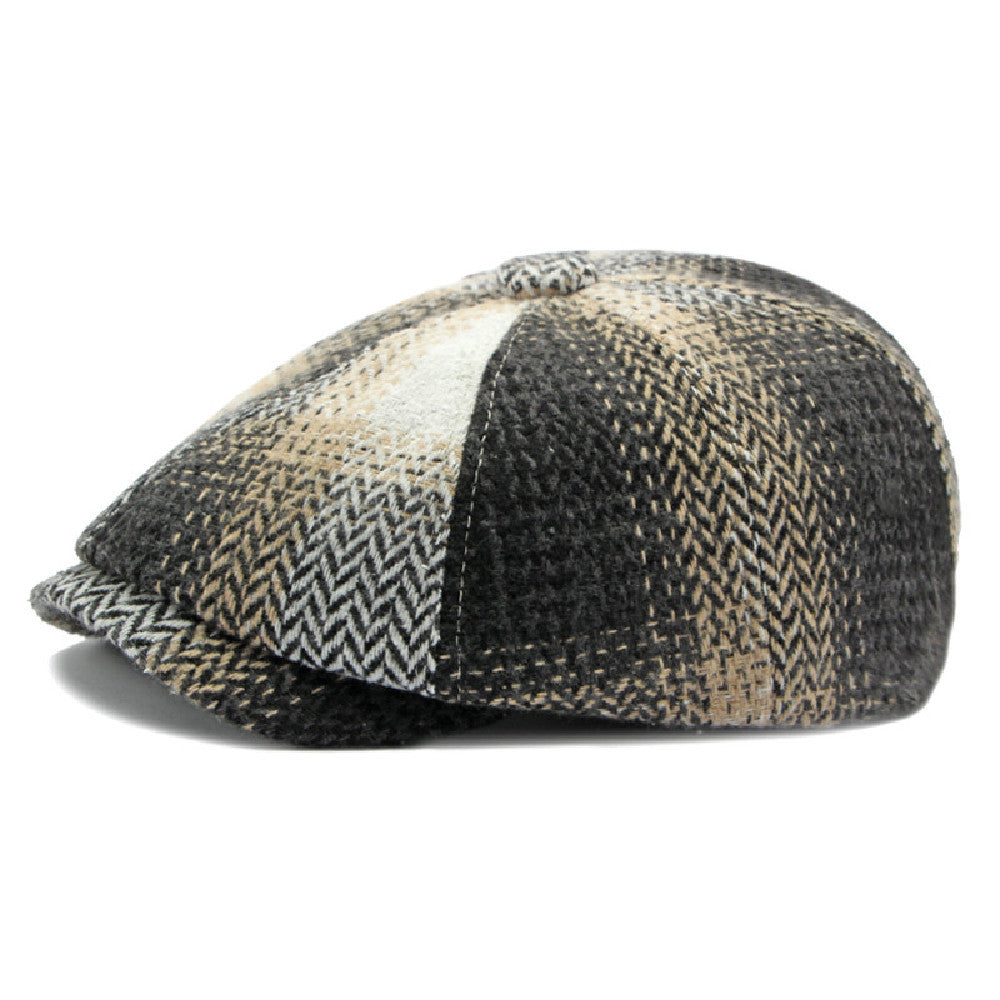 Women's Retro Plaid Beret – Stylish Autumn & Winter Hat - Urban Caps