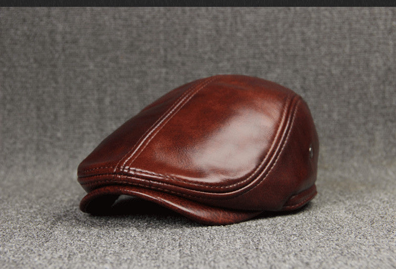 First Layer Cowhide Comfortable And Fashionable Sunscreen Beret - Urban Caps