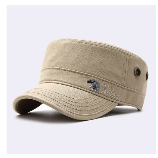 Men’s Flat Top Cotton Hat – Autumn/Winter Short Brim Cap - Urban Caps