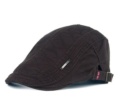 Cotton Embroidered Peaked Beret – Casual Denim Style - Urban Caps