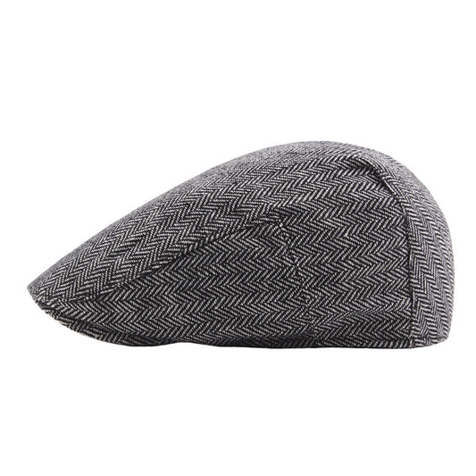 Winter Tweed Flat Cap Men's Newsboy Cap Baby British Retro Beret - Urban Caps