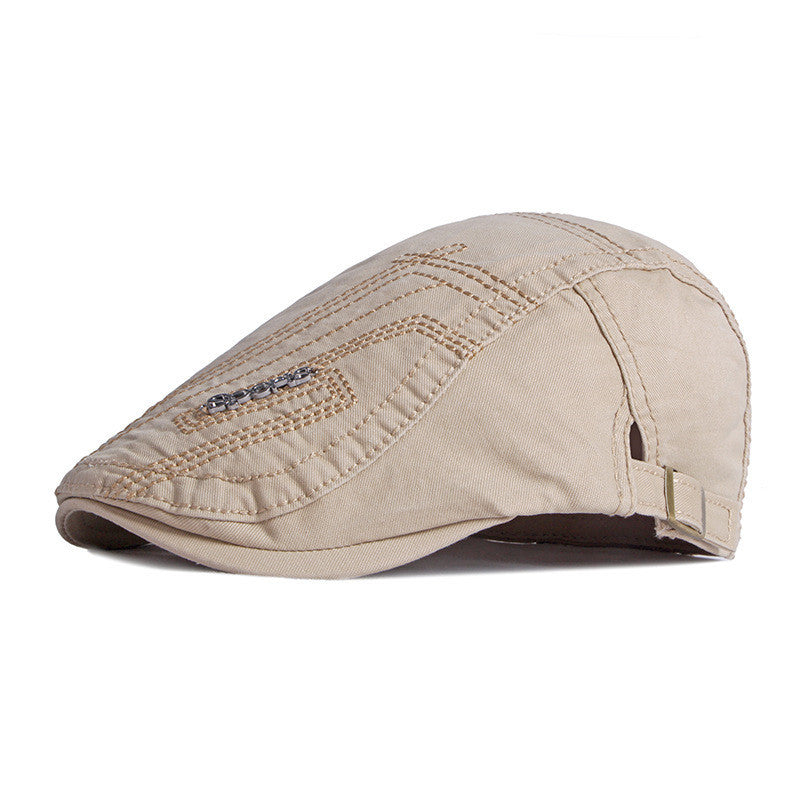 Men’s Casual Cotton Beret – Adjustable Embroidered Cap - Urban Caps