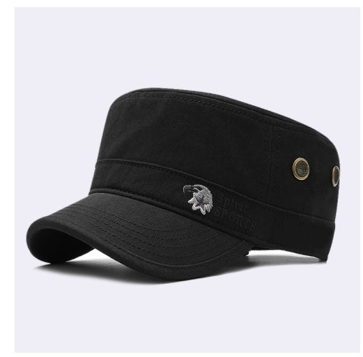 Men’s Flat Top Cotton Hat – Autumn/Winter Short Brim Cap - Urban Caps