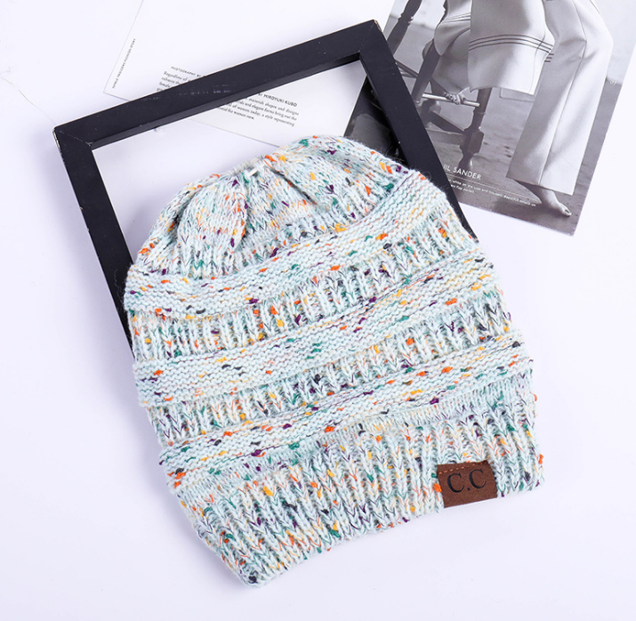 Cable Knit Fuzzy Lined High Bun Beanie - Urban Caps